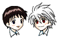 Kaworu and Shinji animated gif